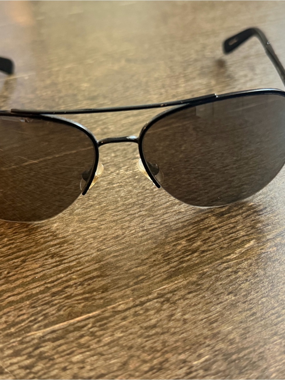 kate spade Black Aviator Sunglasses Black and Gold Polka Dots - Picture 9 of 9